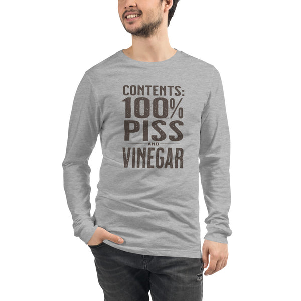 Contents 100% Piss and Vinegar Long Sleeve Tee Unisex