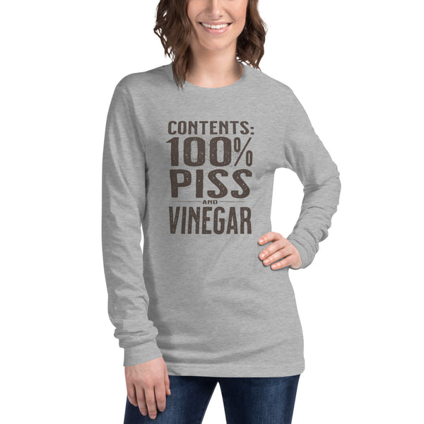 Contents 100% Piss and Vinegar Long Sleeve Tee Unisex