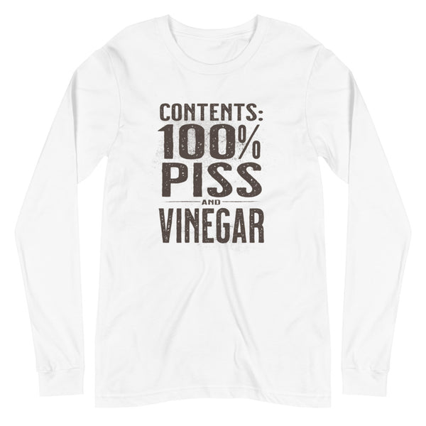Contents 100% Piss and Vinegar Long Sleeve Tee Unisex