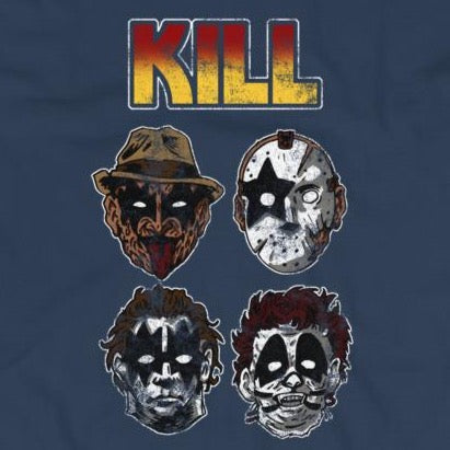 Close up of Funny Kill t-shirt from Shirty Store