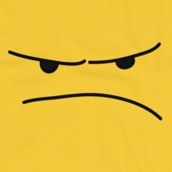 Close up of Funny sarcastic grumpy face t-shirt from Shirty Store