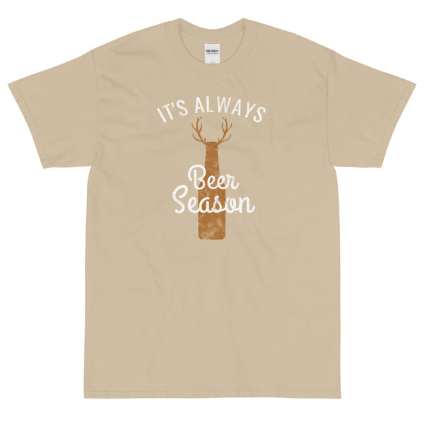 Tan Funny It's Always Beer Season t-shirt from Shirty Store