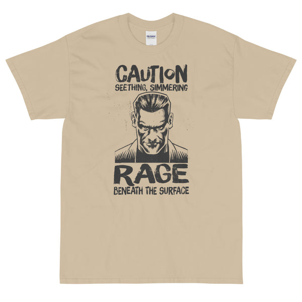 Tan sarcastic Seething simmering rage t-shirt from Shirty Store