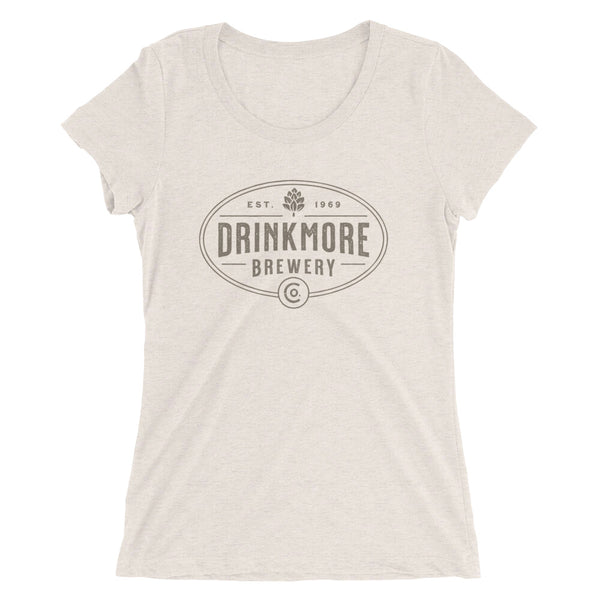 Oatmeal funny Drinkmore Brewery women's t-shirt from Shirty Store