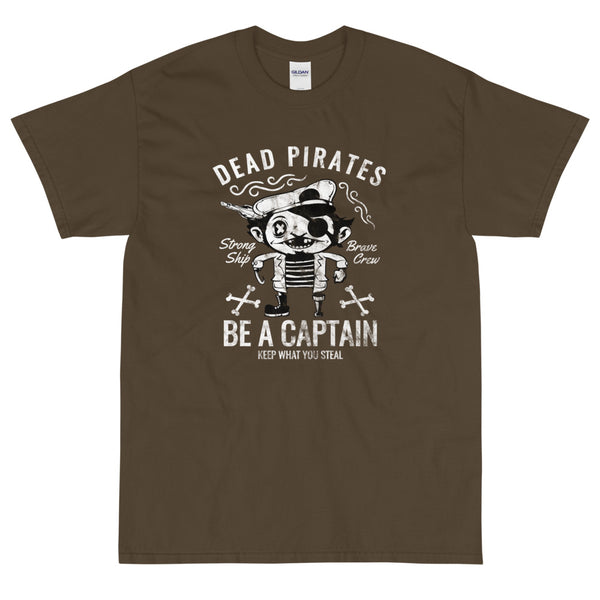 Olive funny Dead Pirates t-shirt from Shirty Store