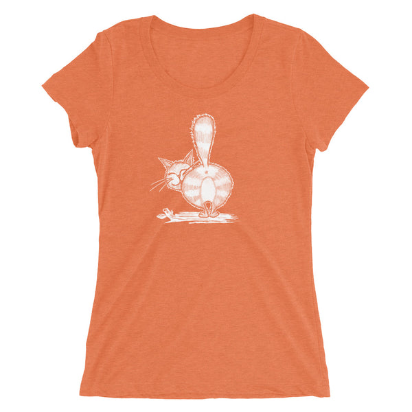 Orange funny Cat butt t-shirt from Shirty Store