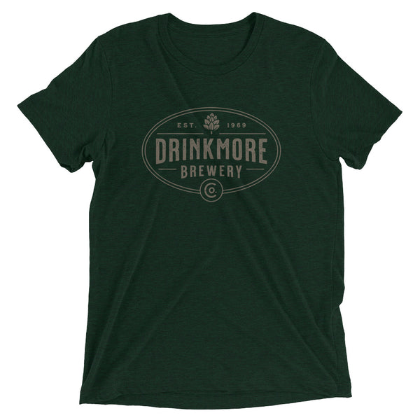 Green funny Drinkmore Brewery men's t-shirt from Shirty Store