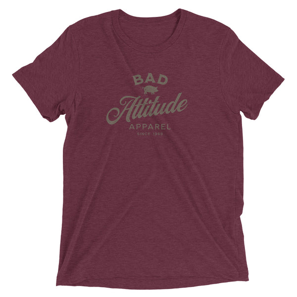 Maroon sarcastic Bad Attitude Apparel t-shirt from Shirty Store