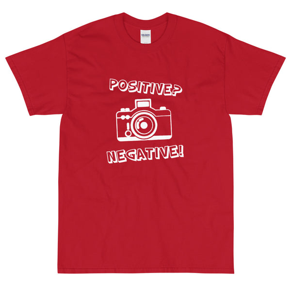 Red funny t-shirt Positive Negative from Shirty Store