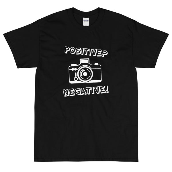 Black funny t-shirt Positive Negative from Shirty Store