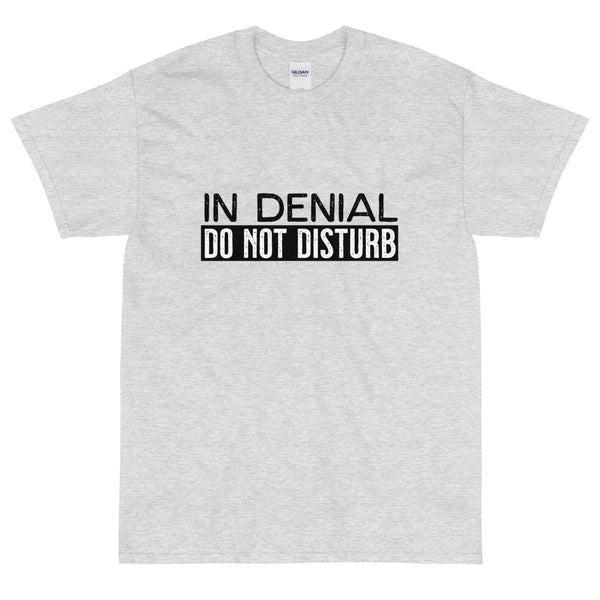 Grey sarcastic In Denial t-shirt from Shirty Store