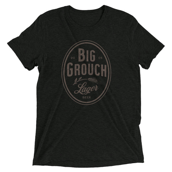 Black funny Big Grouch Lager t-shirt from Shirty Store