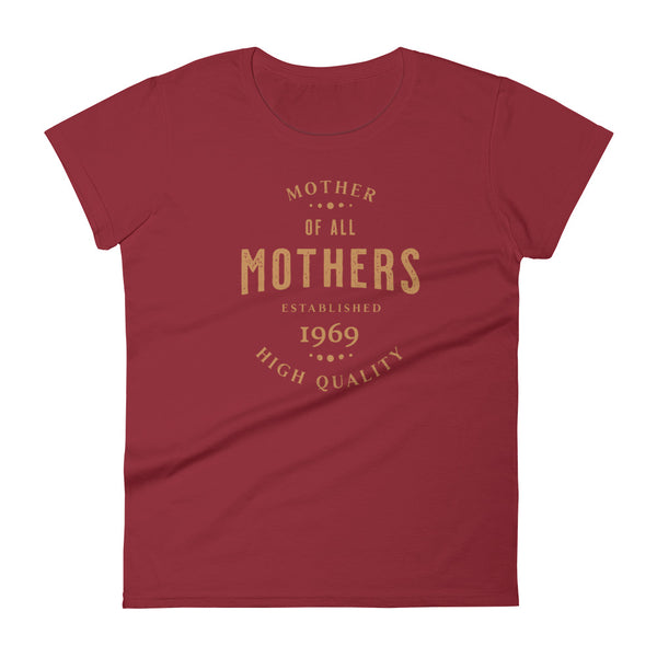 Maroon Funny Mother of all mothers black t-shirt