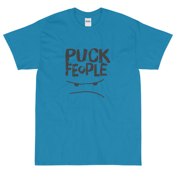 Blue sarcastic funny Puck Feople t-shirt from Shirty Store