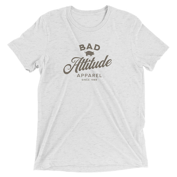 Funny t-shirt for men Bad Attitude Apparel white