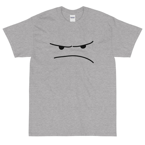 Grey Funny sarcastic grumpy face t-shirt from Shirty Store