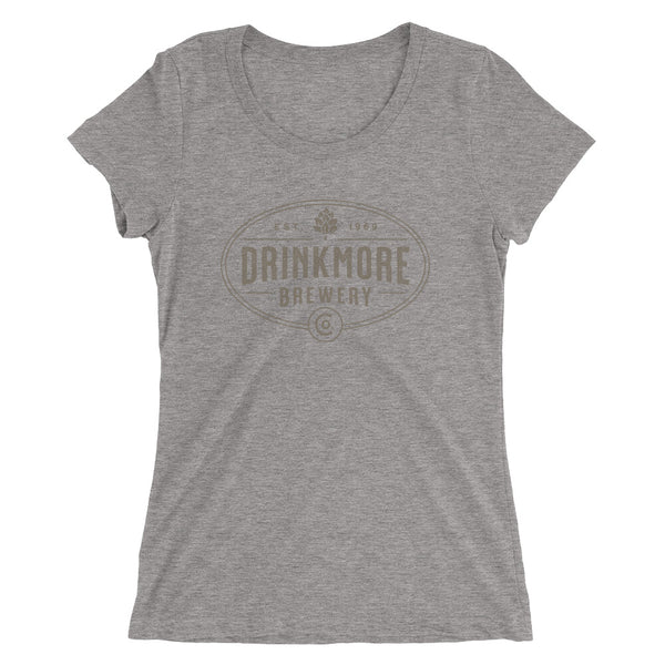 Grey funny Drinkmore Brewery women's t-shirt from Shirty Store