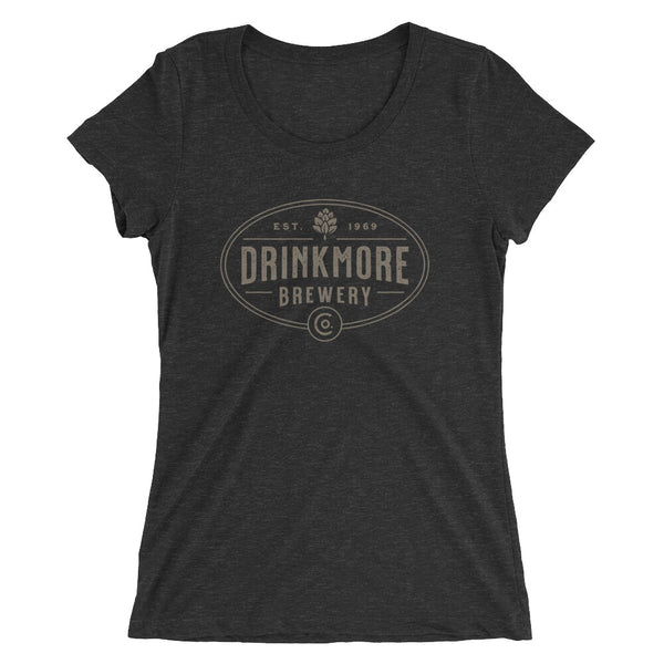 Black funny Drinkmore Brewery women's t-shirt from Shirty Store
