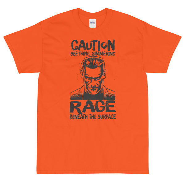 Orange sarcastic Seething simmering rage t-shirt from Shirty Store