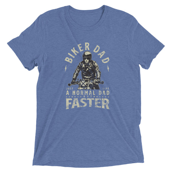 Blue funny Biker Dad t-shirt from Shirty Store