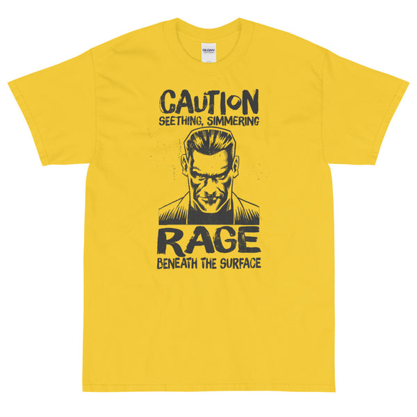 Yellow sarcastic Seething simmering rage t-shirt from Shirty Store