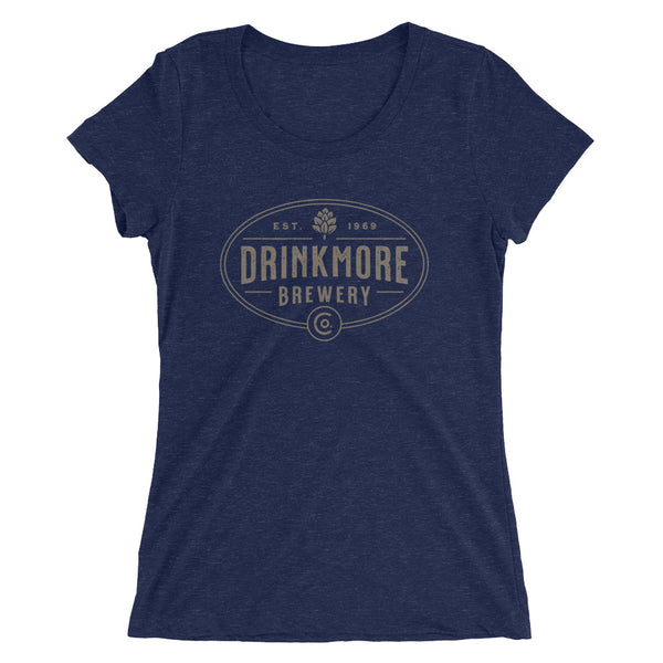 Blue funny Drinkmore Brewery women's t-shirt from Shirty Store
