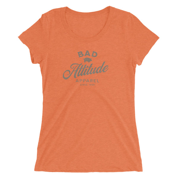 Orange sarcastic Bad Attitude Apparel t-shirt from Shirty Store