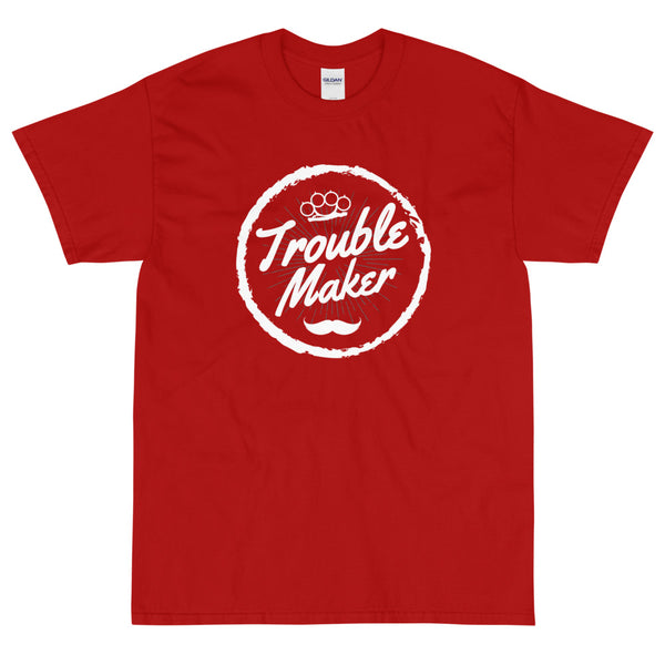 Red Funny sarcastic Trouble Maker t-shirt from Shirty Store