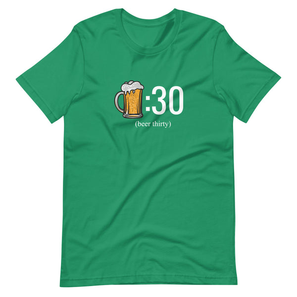 Kelly Green funny Beer Thirty t-shirt from Shirty Store