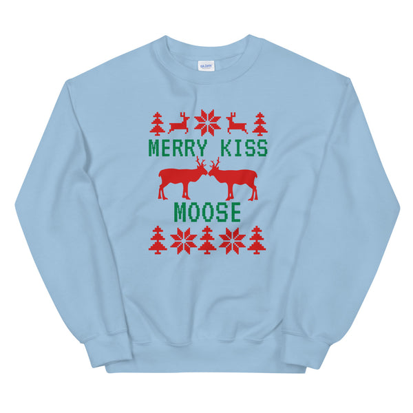 Merry Kiss Moose Unisex Sweatshirt