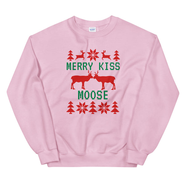 Merry Kiss Moose Unisex Sweatshirt