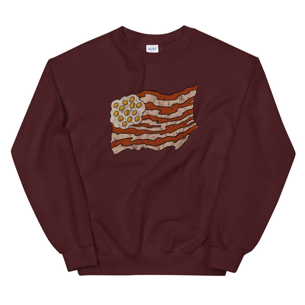 Bacon and eggs flag sweatshirt