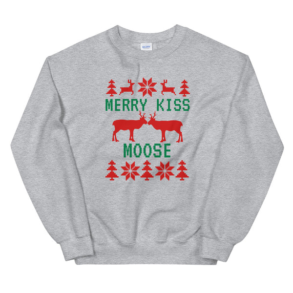 Merry Kiss Moose Unisex Sweatshirt