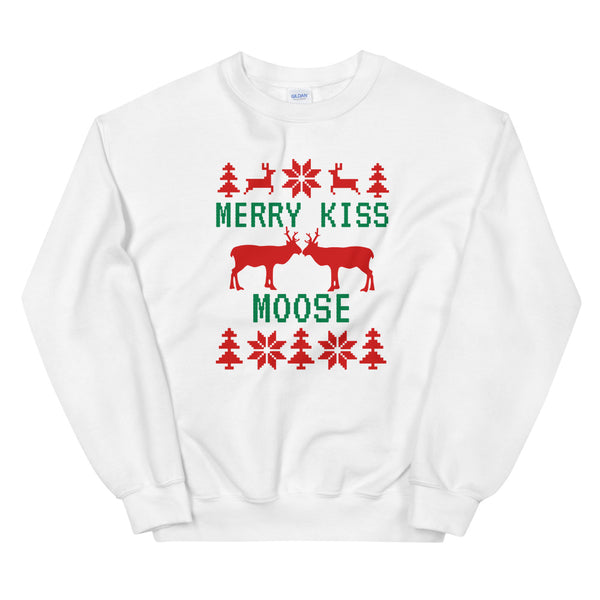 Merry Kiss Moose Unisex Sweatshirt