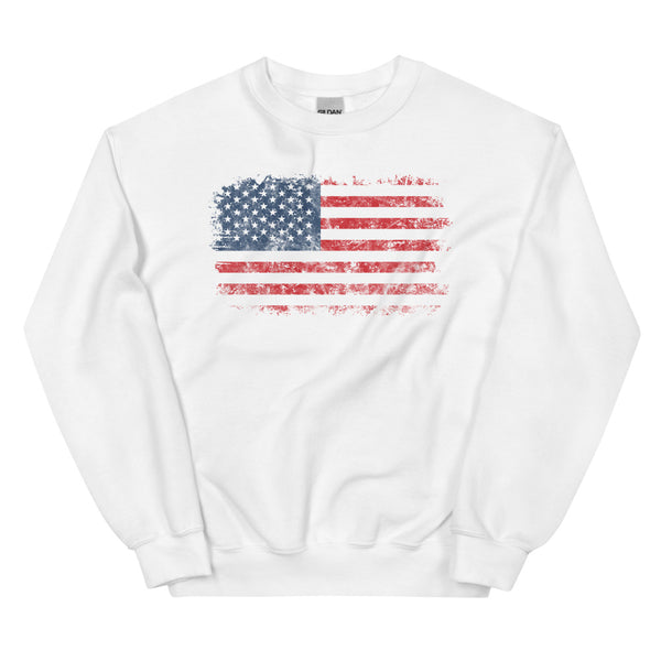 Grunge American Flag Sweatshirt