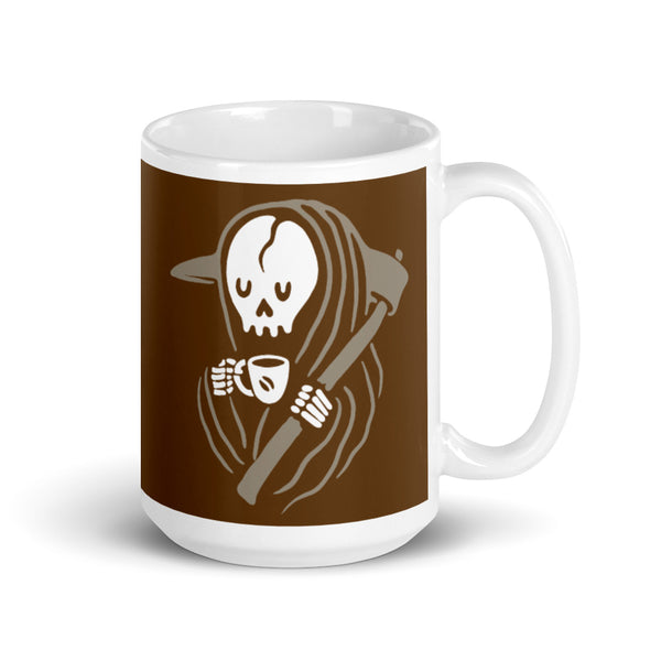 Grim Reaper loves coffee mug